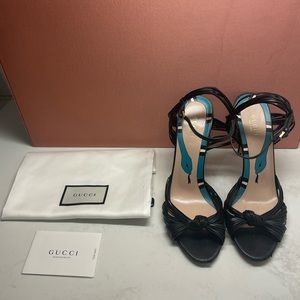 Black Gucci Strappy Stiletto